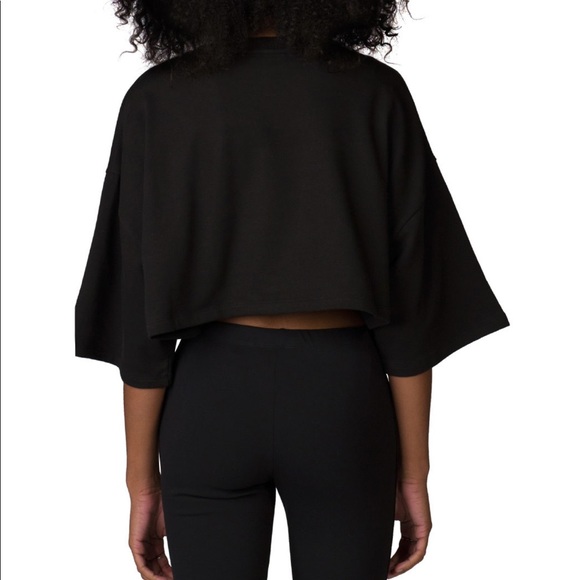 Puma Fenty x Rihanna Black Cropped Crew Neck Shirt - Picture 2 of 7
